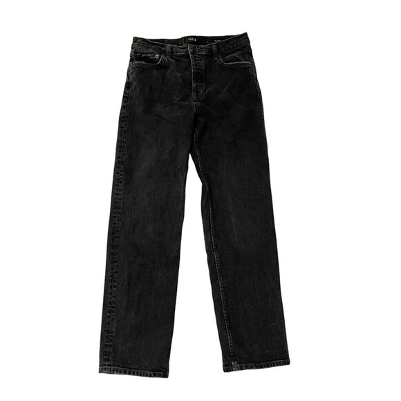 RAILS High Rise Straight Leg Jeans Button Fly Stretch Denim Black size 30 - Picture 1 of 9